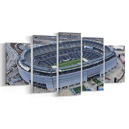 Empty MetLife Stadium, Stadium Canvas, Sport Art, Gift for him, 5 Panel, Large Canvas, Canvas Print Wall Art