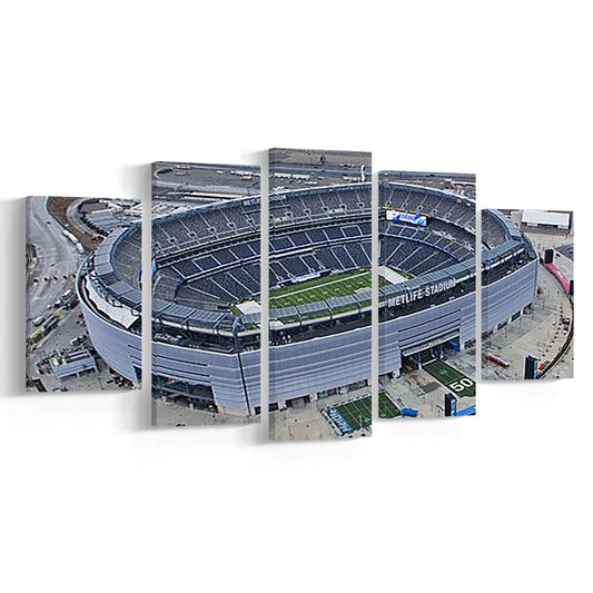 Empty MetLife Stadium, Stadium Canvas, Sport Art, Gift for him, 5 Panel, Large Canvas, Canvas Print Wall Art