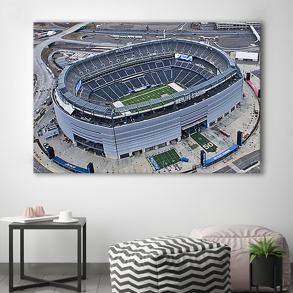 Empty MetLife Stadium, Stadium Canvas, Sport Art, Gift for him, Man Cave Decor, Art Print, Canvas Print Wall Art