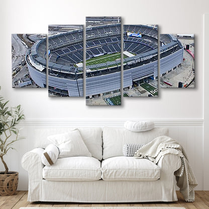 Empty MetLife Stadium, Stadium Canvas, Sport Art, Gift for him, 5 Panel, Large Canvas, Canvas Print Wall Art