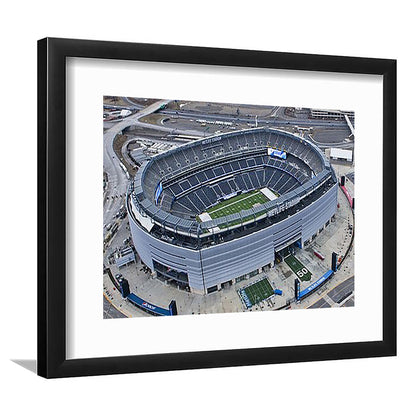 Empty MetLife Stadium, Stadium Canvas, Sport Art, Gift for him, White Border Framed Art Print Wall Decor
