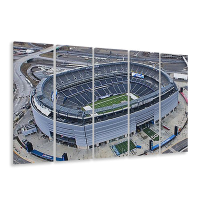 Empty MetLife Stadium, Stadium Canvas, Sport Art, 5 Panel B, Extra Large Canvas, Canvas Print Wall Art
