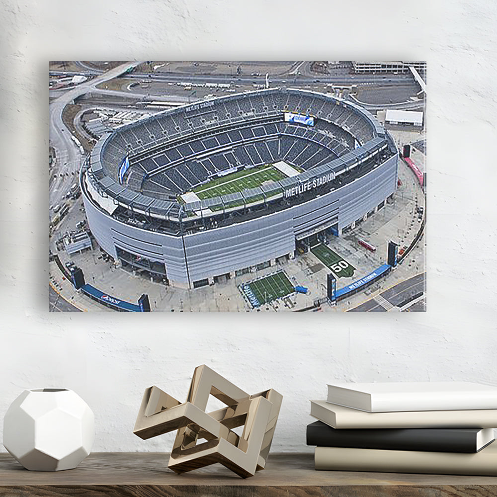 Empty MetLife Stadium, Stadium Canvas, Sport Art, Gift for him, Man Cave Decor, Art Print, Canvas Print Wall Art