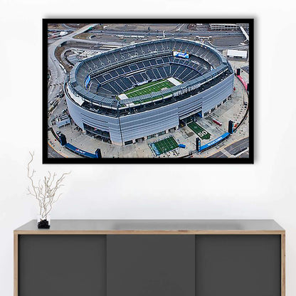 Empty MetLife Stadium, Stadium Canvas, Sport Art, Gift for him, Framed Art Print Wall Decor, Picture Framed
