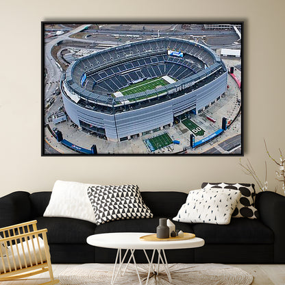 Empty MetLife Stadium, Stadium Canvas, Sport Art, Framed Canvas Print Wall Art, Floating Frame