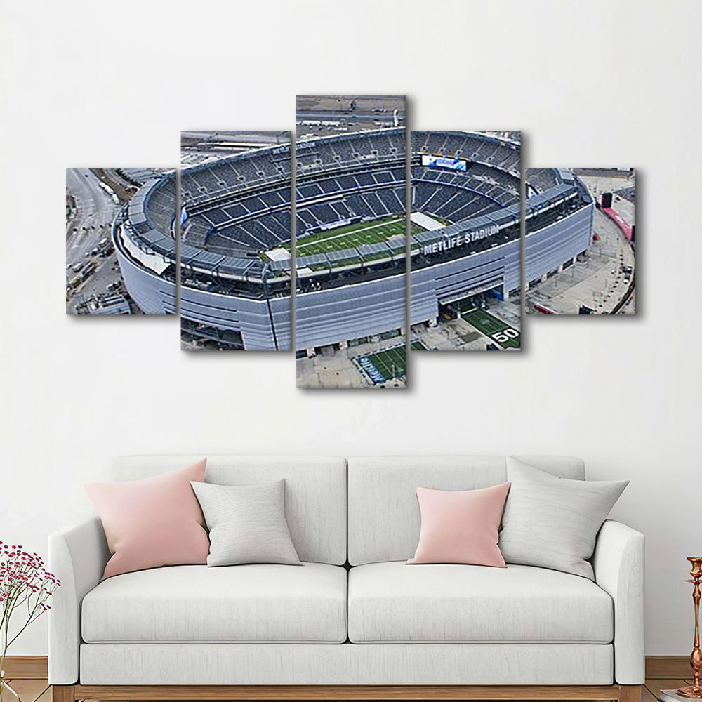 Empty MetLife Stadium, Stadium Canvas, Sport Art, Gift for him, 5 Panel, Large Canvas, Canvas Print Wall Art
