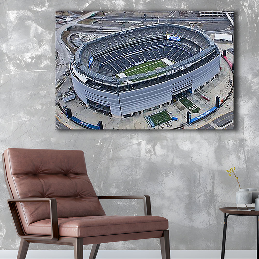 Empty MetLife Stadium, Stadium Canvas, Sport Art, Gift for him, Man Cave Decor, Art Print, Canvas Print Wall Art