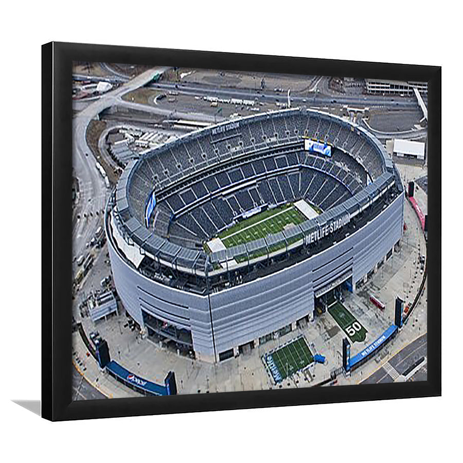 Empty MetLife Stadium, Stadium Canvas, Sport Art, Gift for him, Framed Art Print Wall Decor, Picture Framed