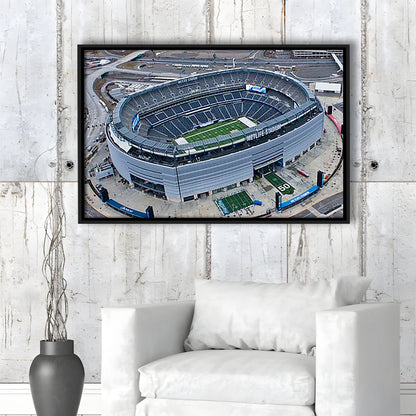 Empty MetLife Stadium, Stadium Canvas, Sport Art, Framed Canvas Print Wall Art, Floating Frame