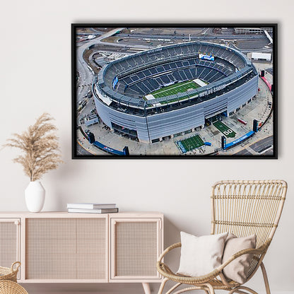 Empty MetLife Stadium, Stadium Canvas, Sport Art, Framed Canvas Print Wall Art, Floating Frame