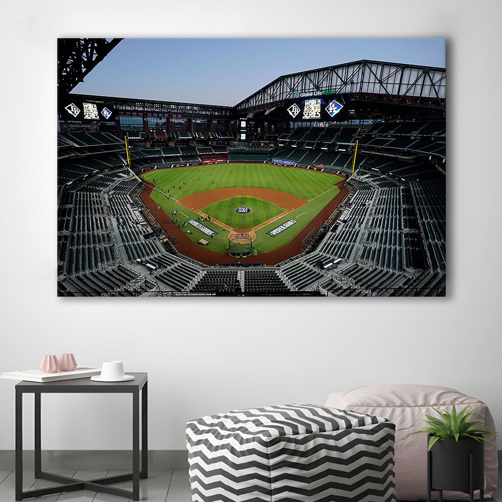 Empty Stadium at Globe Life Field, Stadium Canvas, Sport Art, Gift for him, Man Cave Decor, Art Print, Canvas Print Wall Art