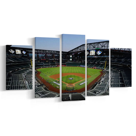 Empty Stadium at Globe Life Field, Stadium Canvas, Sport Art, Gift for him, 5 Panel, Large Canvas, Canvas Print Wall Art