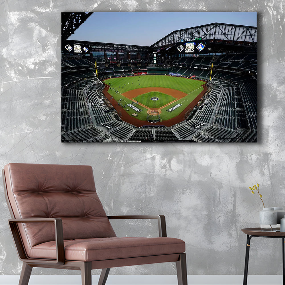 Empty Stadium at Globe Life Field, Stadium Canvas, Sport Art, Gift for him, Man Cave Decor, Art Print, Canvas Print Wall Art
