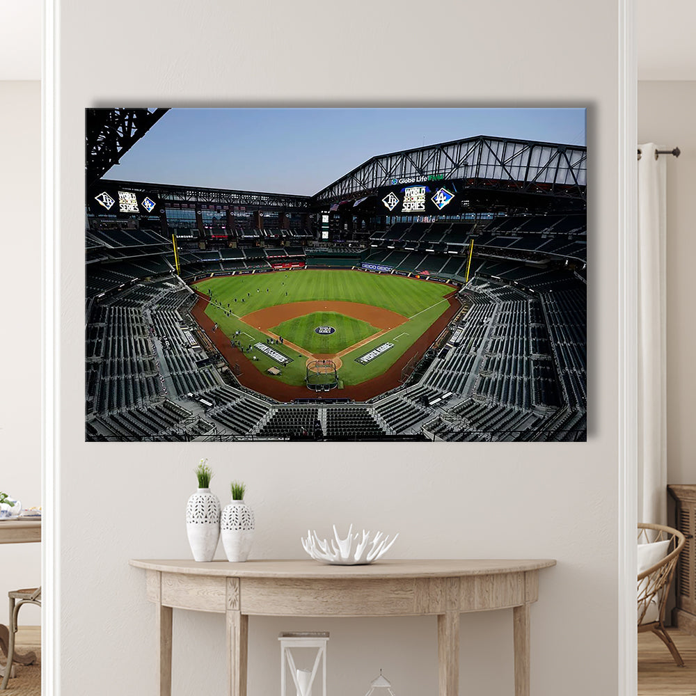 Empty Stadium at Globe Life Field, Stadium Canvas, Sport Art, Gift for him, Man Cave Decor, Art Print, Canvas Print Wall Art