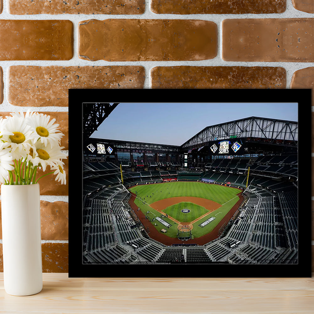 Empty Stadium at Globe Life Field, Stadium Canvas, Sport Art, Gift for him, Framed Art Print Wall Decor, Picture Framed