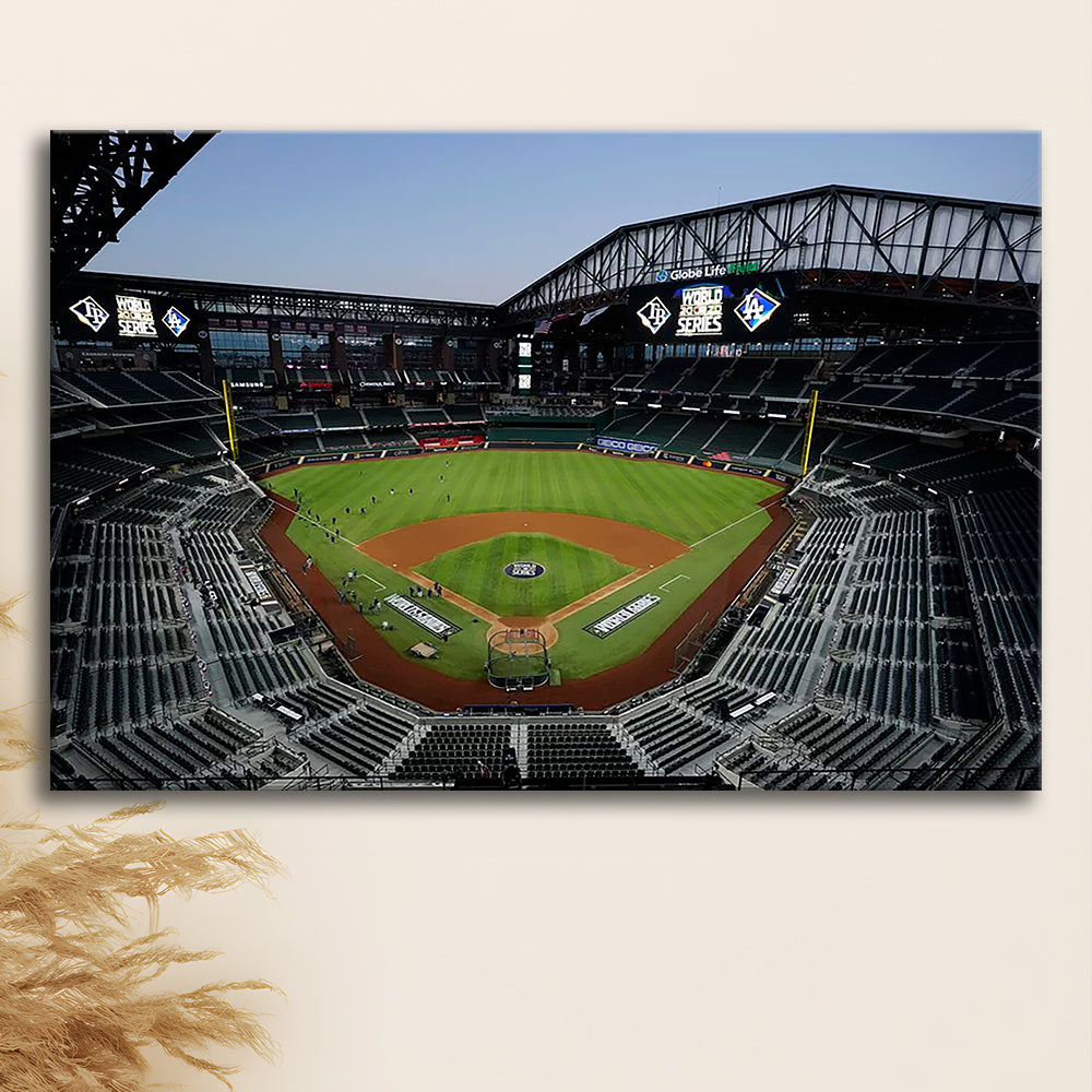 Empty Stadium at Globe Life Field, Stadium Canvas, Sport Art, Gift for him, Man Cave Decor, Art Print, Canvas Print Wall Art