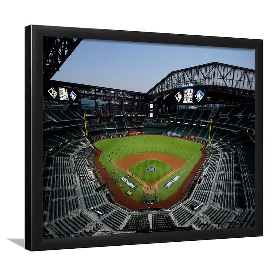 Empty Stadium at Globe Life Field, Stadium Canvas, Sport Art, Gift for him, Framed Art Print Wall Decor, Picture Framed