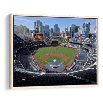 Empty Stadium of Petco Park, Stadium Canvas, Sport Art, Framed Canvas Print Wall Art, Floating Frame