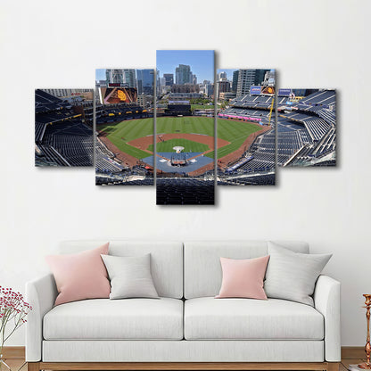 Empty Stadium of Petco Park, Stadium Canvas, Sport Art, Gift for him, 5 Panel, Large Canvas, Canvas Print Wall Art