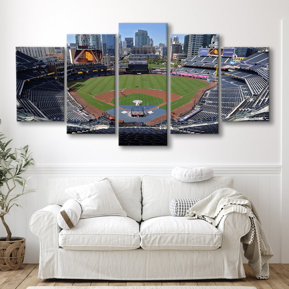 Empty Stadium of Petco Park, Stadium Canvas, Sport Art, Gift for him, 5 Panel, Large Canvas, Canvas Print Wall Art