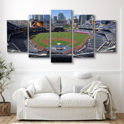 Empty Stadium of Petco Park, Stadium Canvas, Sport Art, Gift for him, 5 Panel, Large Canvas, Canvas Print Wall Art