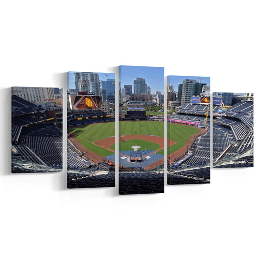 Empty Stadium of Petco Park, Stadium Canvas, Sport Art, Gift for him, 5 Panel, Large Canvas, Canvas Print Wall Art