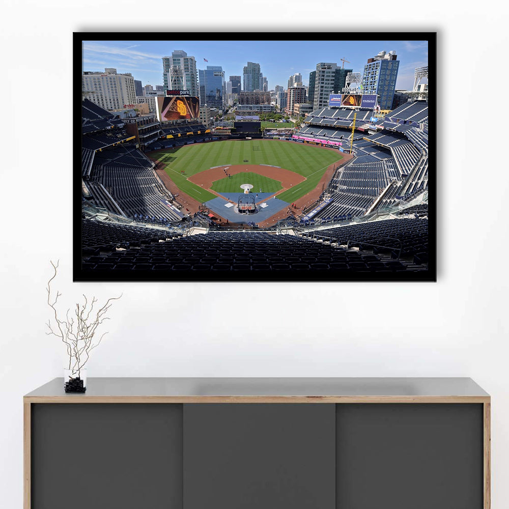Empty Stadium of Petco Park, Stadium Canvas, Sport Art, Gift for him, Framed Art Print Wall Decor, Picture Framed
