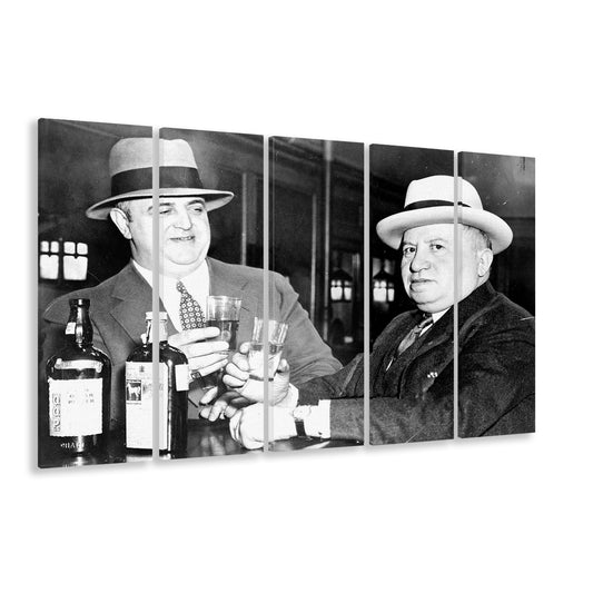End Of Prohibition, Black and White, Vintage Print, Prohibition Decor, Bar Art Decor, 5 Pieces Large Canvas Print