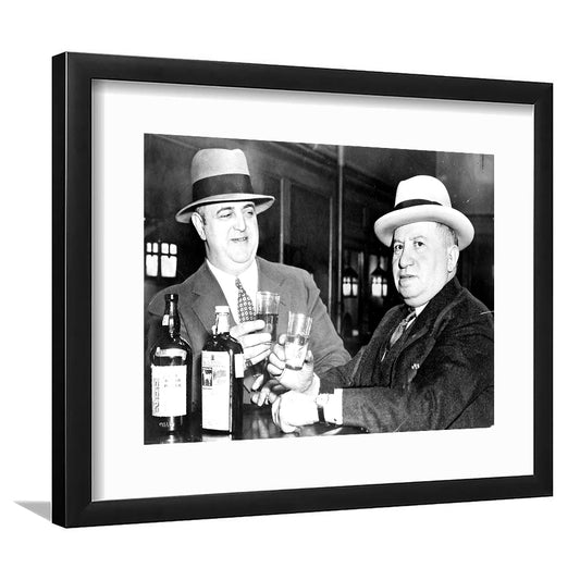 End Of Prohibition, Black and White, Vintage Print, Prohibition Bar Art Decor, Framed Art Print White Border Wall Decor