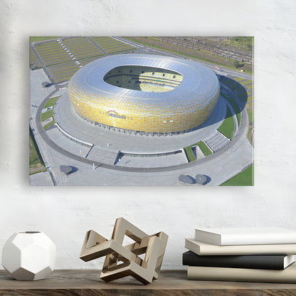 Energa Stadium in Poland, Stadium Canvas, Sport Art, Gift for him, Man Cave Decor, Art Print, Canvas Print Wall Art