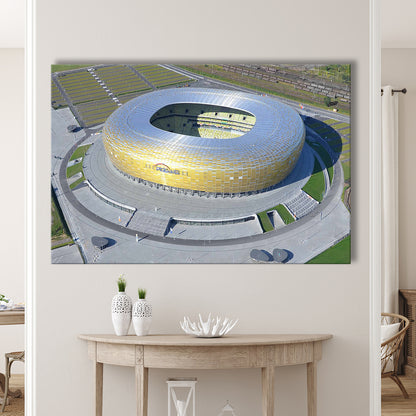 Energa Stadium in Poland, Stadium Canvas, Sport Art, Gift for him, Man Cave Decor, Art Print, Canvas Print Wall Art