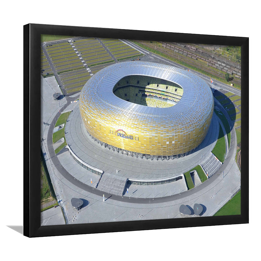 Energa Stadium in Poland, Stadium Canvas, Sport Art, Gift for him, Framed Art Print Wall Decor, Picture Framed