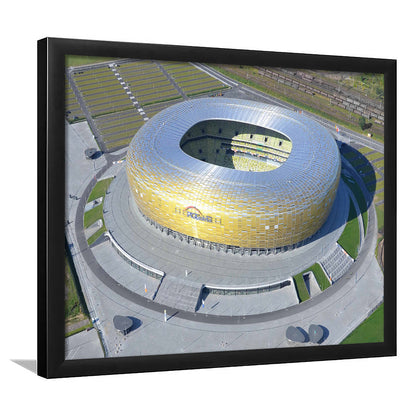 Energa Stadium in Poland, Stadium Canvas, Sport Art, Gift for him, Framed Art Print Wall Decor, Picture Framed