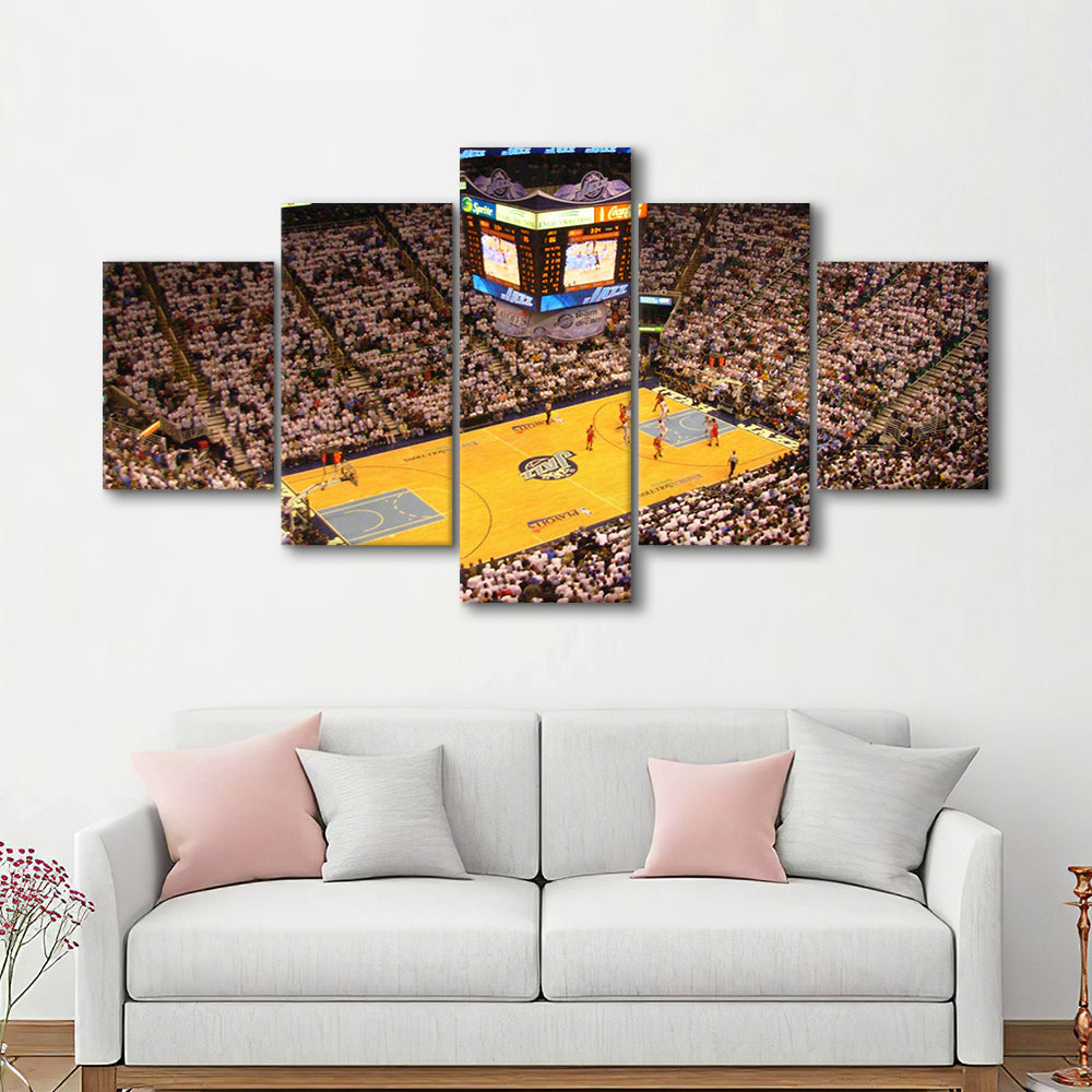 Energy Solutions Arena Interior, Stadium Canvas, Sport Art, Gift for him, 5 Panel, Large Canvas, Canvas Print Wall Art