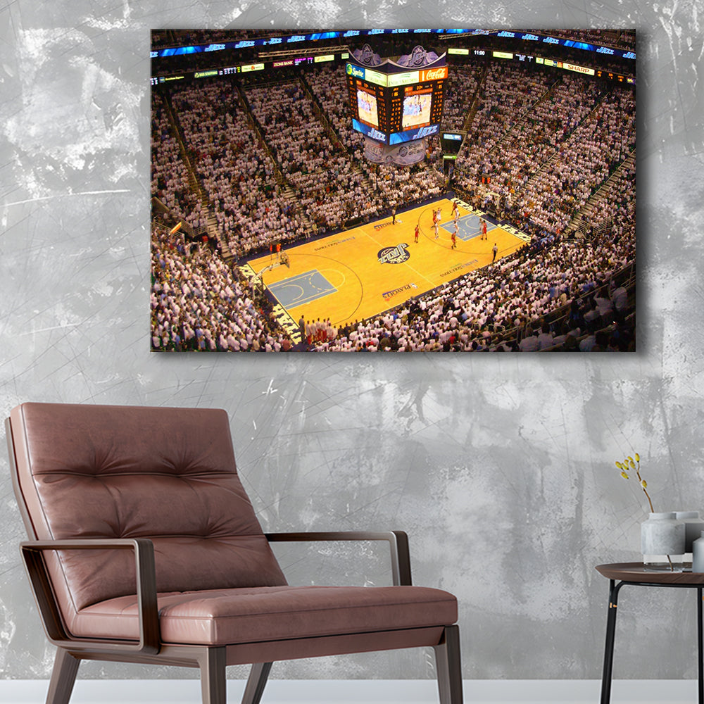 Energy Solutions Arena Interior, Stadium Canvas, Sport Art, Gift for him, Man Cave Decor, Art Print, Canvas Print Wall Art