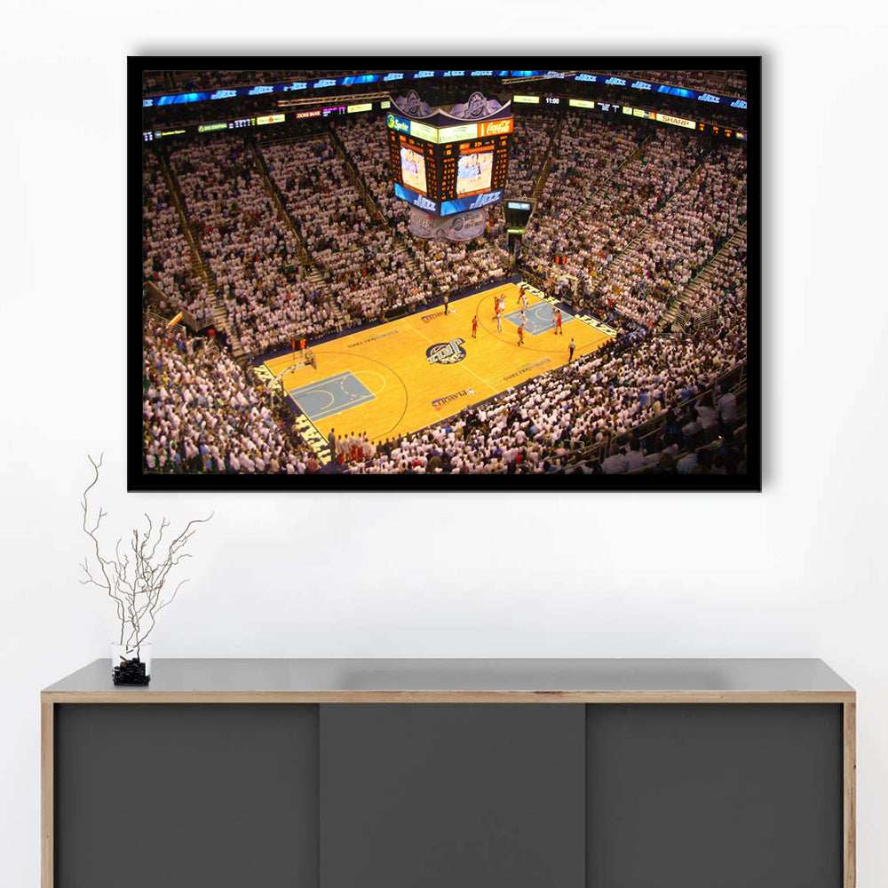 Energy Solutions Arena Interior, Stadium Canvas, Sport Art, Gift for him, Framed Art Print Wall Decor, Picture Framed