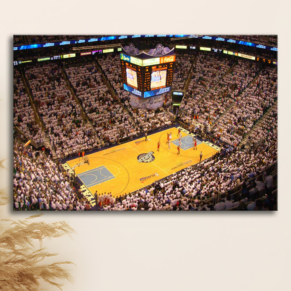 Energy Solutions Arena Interior, Stadium Canvas, Sport Art, Gift for him, Man Cave Decor, Art Print, Canvas Print Wall Art