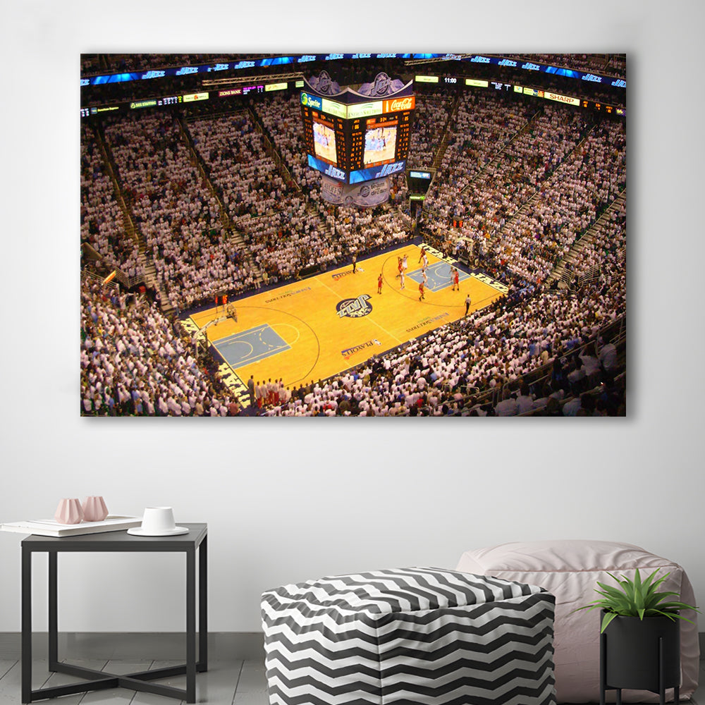Energy Solutions Arena Interior, Stadium Canvas, Sport Art, Gift for him, Man Cave Decor, Art Print, Canvas Print Wall Art
