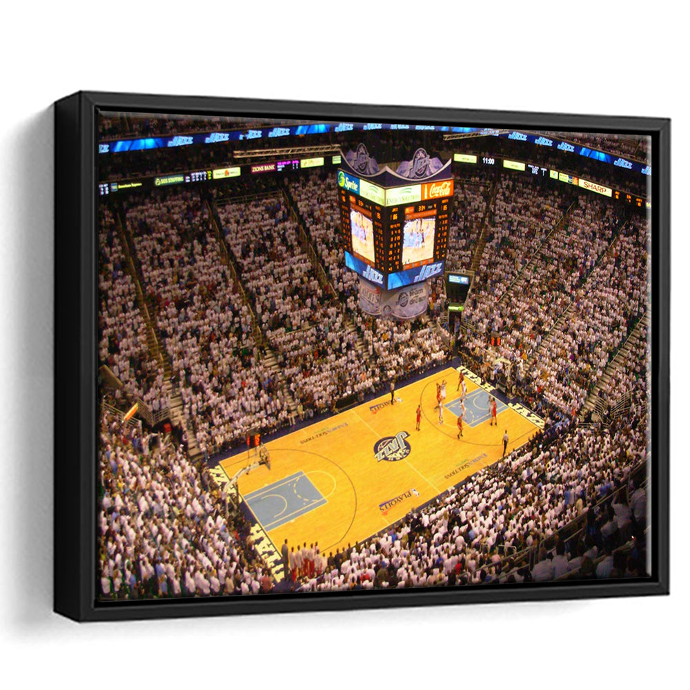 Energy Solutions Arena Interior, Stadium Canvas, Sport Art, Framed Canvas Print Wall Art, Floating Frame