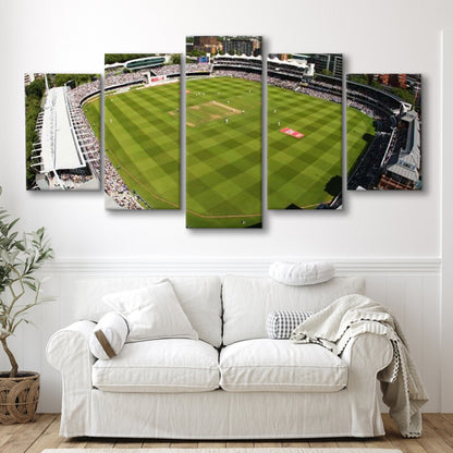 England Lord's Cricket Ground, Stadium Canvas, Sport Art, Gift for him, 5 Panel, Large Canvas, Canvas Print Wall Art