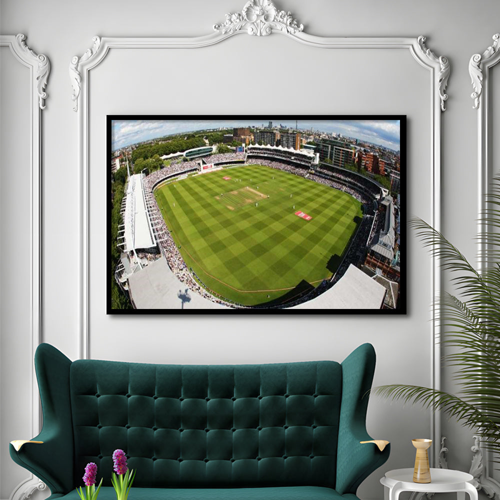 England Lord's Cricket Ground, Stadium Canvas, Sport Art, Gift for him, Framed Art Print Wall Decor, Picture Framed