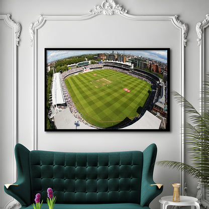 England Lord's Cricket Ground, Stadium Canvas, Sport Art, Gift for him, Framed Art Print Wall Decor, Picture Framed