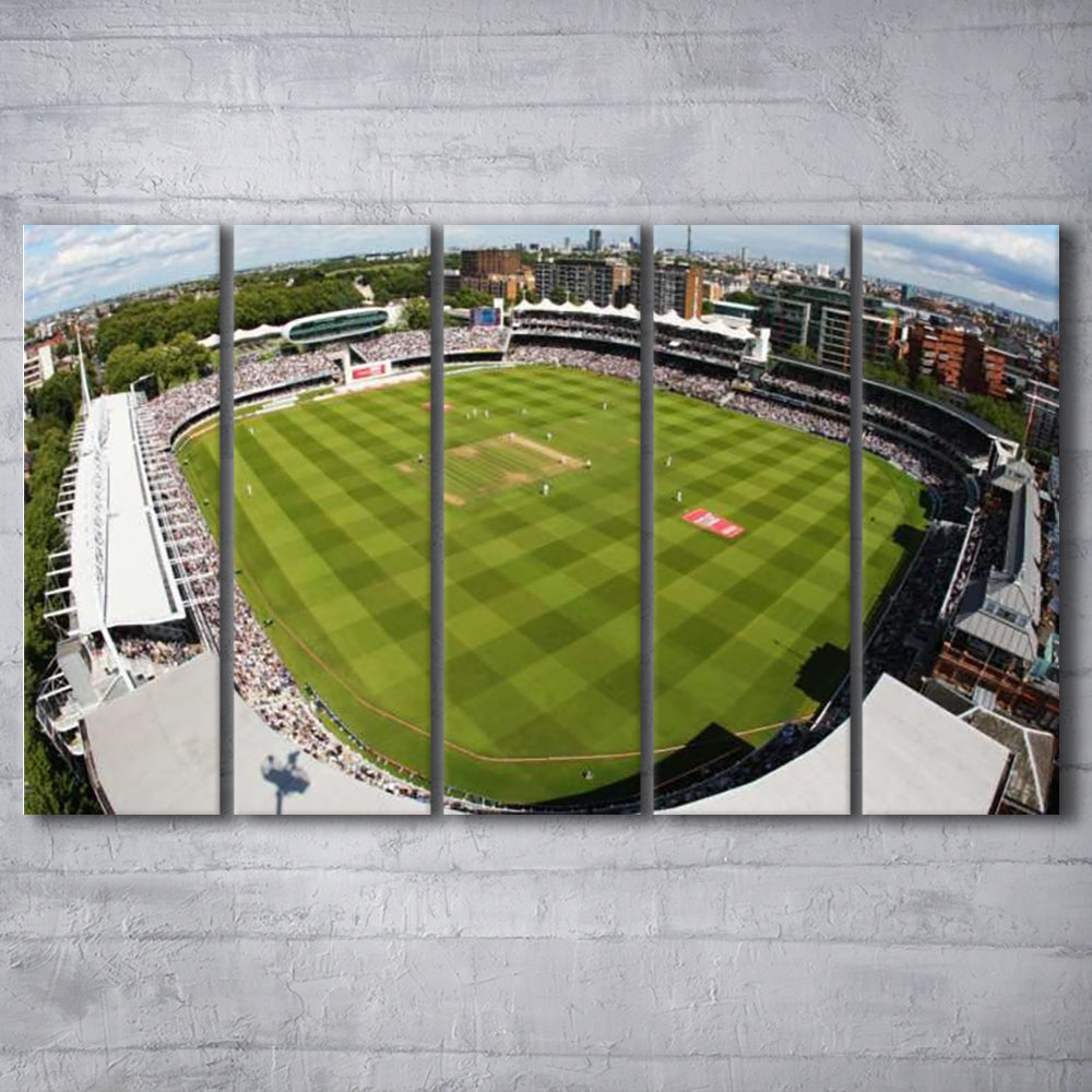 England Lord's Cricket Ground, Stadium Canvas, Sport Art, 5 Panel B, Extra Large Canvas, Canvas Print Wall Art