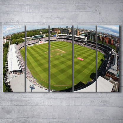 England Lord's Cricket Ground, Stadium Canvas, Sport Art, 5 Panel B, Extra Large Canvas, Canvas Print Wall Art