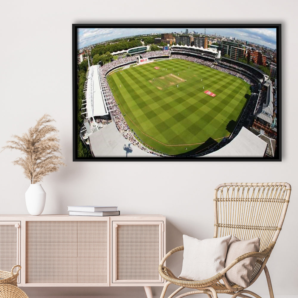 England Lord's Cricket Ground, Stadium Canvas, Sport Art, Framed Canvas Print Wall Art, Floating Frame