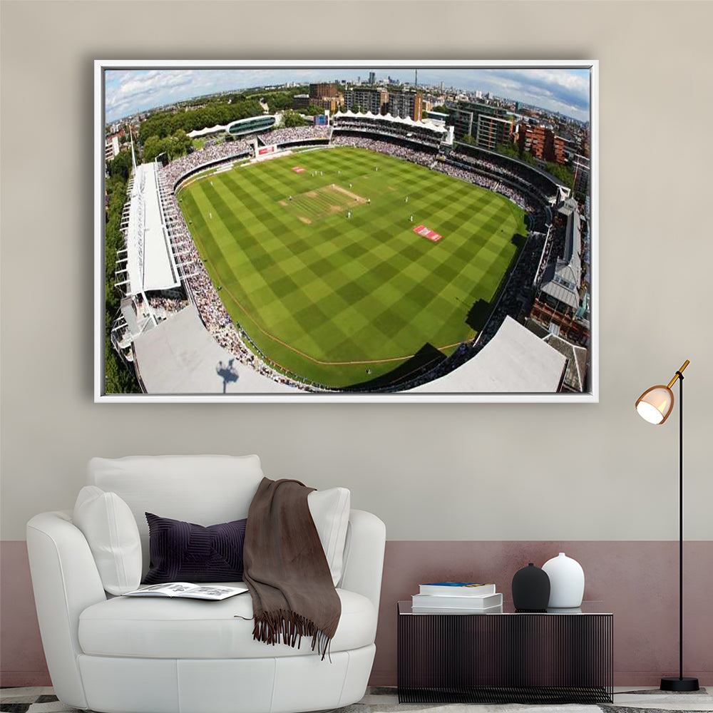 England Lord's Cricket Ground, Stadium Canvas, Sport Art, Framed Canvas Print Wall Art, Floating Frame