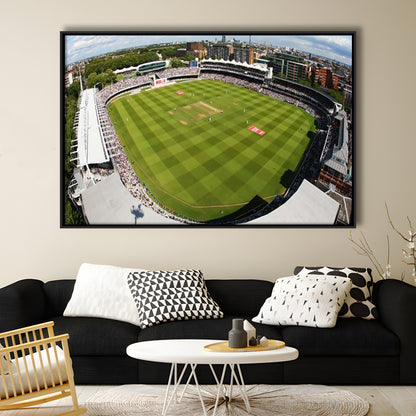 England Lord's Cricket Ground, Stadium Canvas, Sport Art, Framed Canvas Print Wall Art, Floating Frame