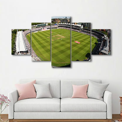 England Lord's Cricket Ground, Stadium Canvas, Sport Art, Gift for him, 5 Panel, Large Canvas, Canvas Print Wall Art