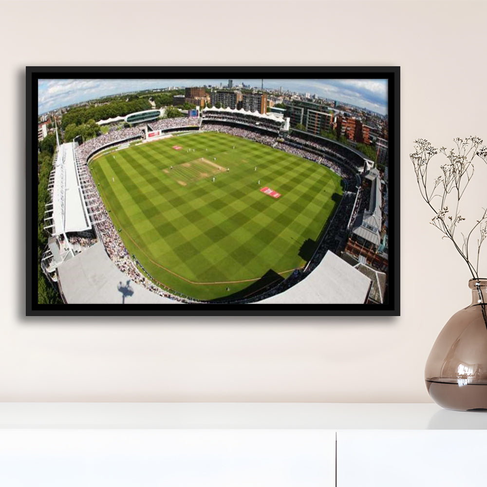 England Lord's Cricket Ground, Stadium Canvas, Sport Art, Framed Canvas Print Wall Art, Floating Frame