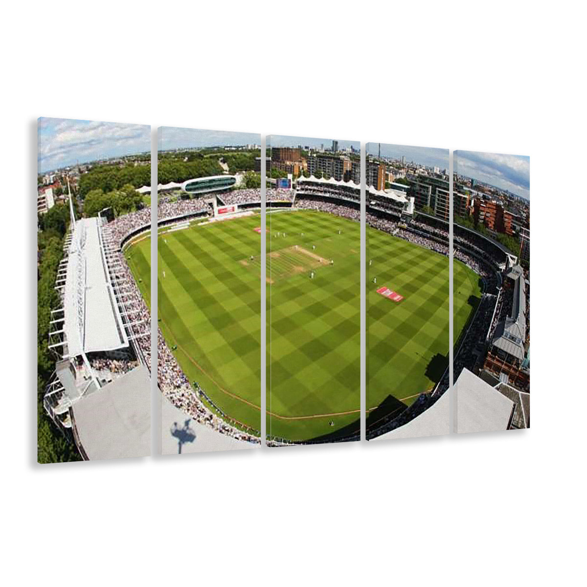 England Lord's Cricket Ground, Stadium Canvas, Sport Art, 5 Panel B, Extra Large Canvas, Canvas Print Wall Art